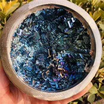 10 см Красив образец на минерала висмутовая купа crystal blue минерален камък стоки за дома