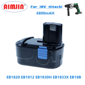 18 6800 mah NI-MH Акумулаторна Батерия за Hitachi Мощност Инструмент Отвертка Бормашина EB1820 EB1812 EB1830H EB1833X EB18B