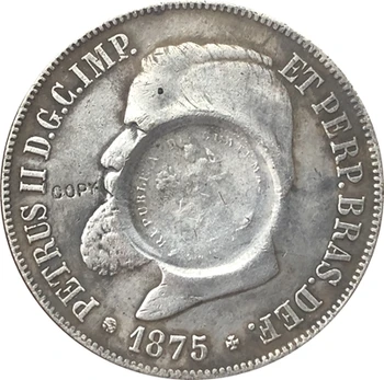 1875 Бразилия 2000 Рейс монети КОПИЕ