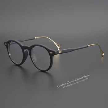 2020 летните слънчеви очила Miltzen TT ацетат метални кръгли vintage слънчеви очила в рамка от късогледство мъжки и женски ретро оптични очила за четене