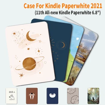 2021 Напълно Нов Магнитен Smart-Калъф За Kindle Paperwhite 5 Signature 11-то Поколение 6,8-инчов Калъф от Изкуствена Кожа с Ръкав Funda