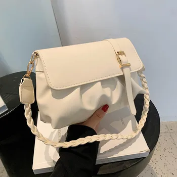 2022 Тенденция Дамска чанта за през рамото от изкуствена кожа Модел, Женска Малка чанта, Марка Дизайнерски проста дамска Чанта, дамска Чанта