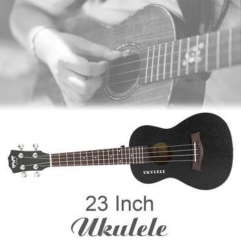23 Инча Живо ukulele Ukulele Дървена Черна Хавайска Китара Четырехструнная Китара от махагон ukulele за рождения Ден на Коледни Подаръци