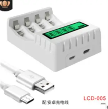 4 Слота Електрическо Зарядно Устройство Интелигентен Бърз Led Индикатор USB Зарядно Устройство За AA/AAA Ni-MH/Ni-Cd Батерия