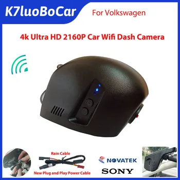 4K 2160P Автомобилен Dvr Full HD, WIFI Dash Cam Камера за Volkswagen Golf 4 5 6 7 mk3 mk4 Passat b8 Polo Tiguan Touareg