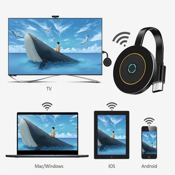 4K Безжичен WiFi Дисплей Ключ TV Stick видео адаптер DLNA, Airplay Mirroring на Екрана за iPhone и iOS и Android Телефон към телевизора
