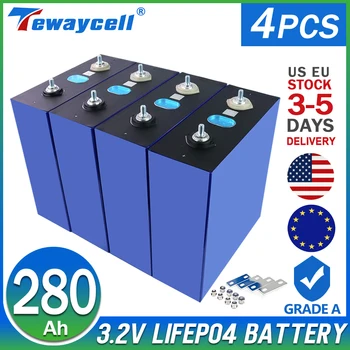 4ШТ 280Ah lifepo4 12 В 24 В 48-В Клас A Акумулаторна батерия 3.2 В Система за съхранение на слънчева енергия, Без данъци на ЕС, на САЩ, на Склад Състав