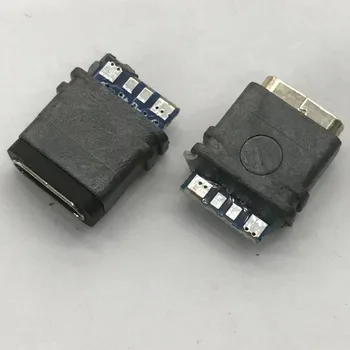 5 бр. Водоустойчив C USB Connector Type-C 4Pin Гнездовой Конектор Порт Конектор За Пренос на Данни За 