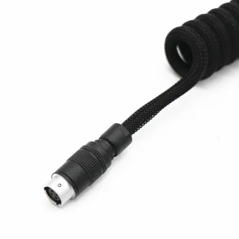 Angitu Ръчна изработка, Изработени По Поръчка, е Черно-Бяла Механична Клавиатура, USB-Макара, Спирален кабел USB кабел за кабелна TYPE C С Цветен Авиатором YC8 2
