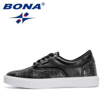BONA 2022, Нова Дизайнерска Ежедневни Обувки, Класически Маратонки, Мъжки Вулканизированная Обувки На Платформа, Обувки За Скейтборд, Пешеходната Обувки Masculinas 3