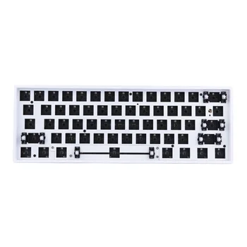 EPOMAKER GK61X/GK64X Жичен Механична клавиатура Hotswap САМ Kit RGB SMD Light 60% Оформление Алуминиев Корпус