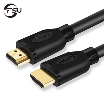 FSU позлатен HDMI-съвместим Кабел 2.0 4K 1080P от мъжете на мъжа Кабел 0.5 m 1 m 1.5 м 2м HDMI-съвместим ключ се Адаптира за компютър