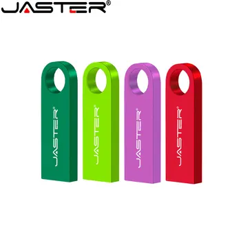 JASTER USB 2.0 Флаш Устройства, Метални 64 GB Безплатно лого Черно 32 GB Флаш памет от 16 GB, Memory stick Безплатна ключодържател U диск 8 GB от 4 GB За Лаптоп