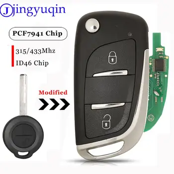 jingyuqin 2 Бутона на Дистанционното на ключа на Автомобила Ключодържател 315/433 Mhz ID46 PCF7941Chip За Mercedes Benz и Smart 454 Forfour За Mitsubishi Colt