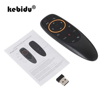 kebidu G10s Fly Air Mouse Мини Дистанционно Управление G10 Безжична 2,4 Ghz За Android Tv Box С Гласов контрол За Игри С Гироскопом