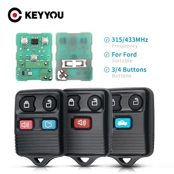KEYYOU с Батерия За Ford Transit MK6 Connect 2000 2001 2002 2003 2004 2005 2006 Кола Ключодържател Дистанционно Авто Ключ, Ключодържател, без Ключ