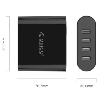 ORICO 4 Порта USB Зарядно Устройство За Samsung Xiaomi HUAWEI Смартфон в Настолен USB Зареждане на Пътуване Мини Преносим 3