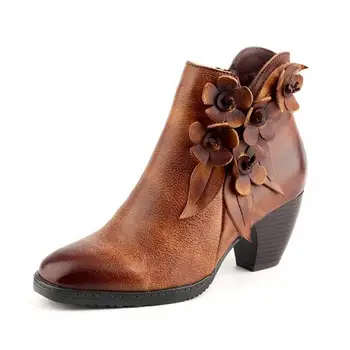 YourSeason/дамски къси Плюшени обувки на платформа; колекция 2021 г.; зимни дамски Ботильоны ръчно изработени от естествена кожа с цип с кръгло бомбе