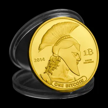 Биткойн Солдатский Модел Възпоменателна Монета Коллекционный Подарък Физическа Криптовалюта Титан Биткойн Позлатен Са Подбрани Монета