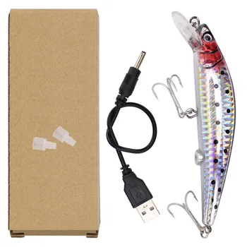 Висококачествена Подергивающаяся риболовна стръв електрическа USB зареждане на Примамки-имитация на стръв за риба лещанка спиннербейт метални аксесоари