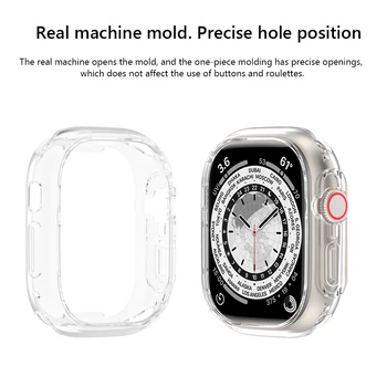Выдолбленная Рамка Броня Резервни Части Рамка Броня Калъф с Аксесоари за Smart Часа Мека Защита за Apple Watch Ultra 49 мм