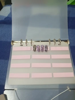 Гел-лак за нокти Цветен Дисплей Указател за Съхранение (1 комплект Твърдо Лепило) DIY Мъниста за нокти Носене на Ноктите Албум За Съхранение на Инструмент Инструменти за дизайн на ноктите 2