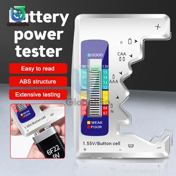 Дигитален Тестер за Батерии с LCD Дисплей C D N AA AAA 9 В 1,5 Бутон Елемент Проверка на Капацитета на Батерията Детектор на Капацитета на Инструмента за Диагностика на 1