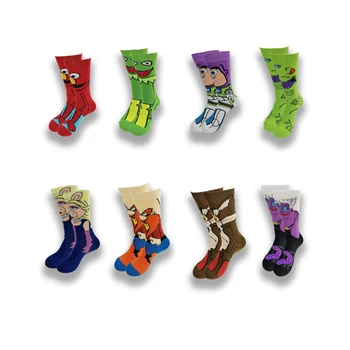 Диснеевские Анимационни Мультяшные Герои със Забавни Глави Harajuku Мода Тенденция на Чорапи за Мъжете и Жените