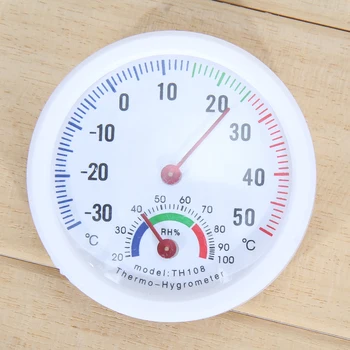 Звънец с форма на Мащабните Термометър и Влагомер за Насърчаване на Стената на Къщата Завързани към Инструментите за Измерване на Температурата в помещението