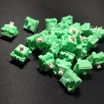 Изумрудено-Зелен Бял Линеен превключвател на клавиатурата 57g 3 Pin 22 мм Пружина Механична Клавиатура САМ Потребителски Ключове За Комплект Гореща Вилици