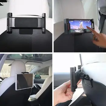 Кола Таблет за Tesla, Модел 3 Модел Y Подкрепа Седалки Поставка за Таблет, Конзола за Телефон и за iPad Въртене Аксесоар за Интериора на Колата Z3S9