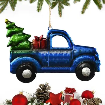 Коледен Окачен Окачен Камион Карикатура На Малка Кола С Елочными Декорации За Пикап И Висулки Във Формата На Кола За Коледната Елха