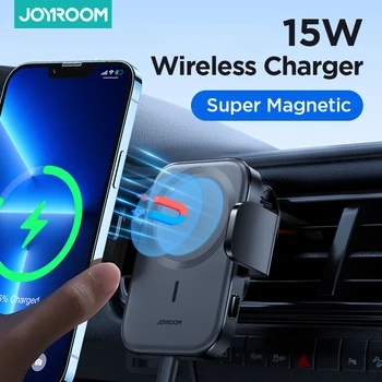 Магнитен Кола За телефон Joyroom с електрически Клип Hands-free Car Mount Бързо Безжично Зарядно За iPhone 13 12 Pro Max