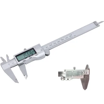Метални 6-Инчов 150 мм Електронни Цифрови Calipers от Неръждаема Стомана с Нониусом, Микрометрические Измервателни Инструменти 5