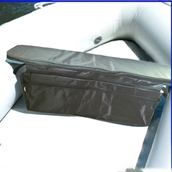 Набор от меки подложки с чанта за лодка PVC Надувное седалка за лодки Чанта за съхранение на 80x21 см