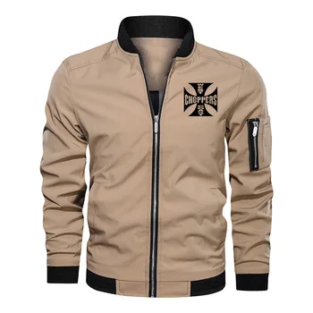 Негабаритная мъжки Военно яке-бомбер с логото на West coast, висококачествено брендовое мъжко палто в стил харадзюку, мъжко яке с цип в стил хип-хоп