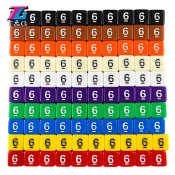 Нов T & G Високо Качество 16 мм Цифрови Кости Многоцветни игри на Зарове Игри и аксесоари Пластмасов Куб 1-6 номер, за Деца Кубчета