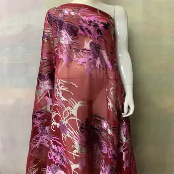 Нов дизайн, коприна сатен плат с принтом, 2022, африканските най-високо качество, за дами рокли, копринени шевни материал с принтом, 5 ярда, 3102