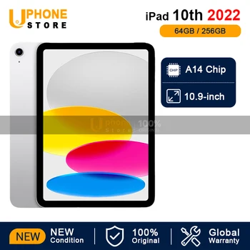 НОВИЯТ iPad 2022 10,9 iPad на 10-то поколение 10-инчов Течнокристален дисплей Retina A14 с чип Boinic 12-Мегапикселова Задна камера iOS и ipad