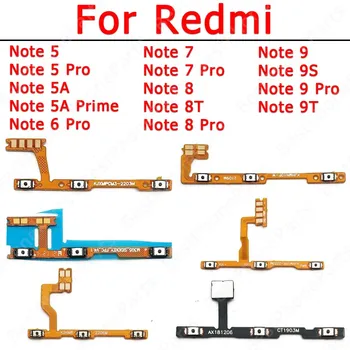 Оригиналната Страничният Бутон Гъвкав Кабел За Xiaomi Redmi Note 5 5A Prime 6 7 8 8T 9 Pro 9S 9T Включване и Изключване на Звука Клавиш за сила на Звука резервни Части