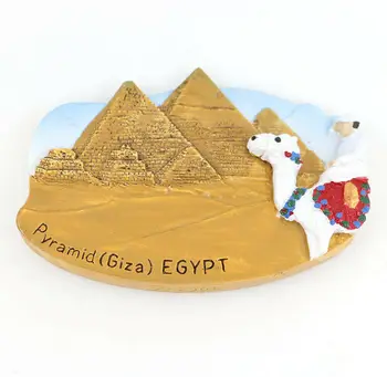 Пирамидата Гиза в Египет Магнит За Хладилник Сувенир Подарък 3D Смола Пейзаж Хладилник Магнитен Стикер Начало Декор на Кухня