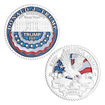 Президентът На Съединените Щати Доналд Тръмп Са Подбрани Позлатена Монета Keep America Чудесен Сувенир И Подарък Възпоменателна Монета