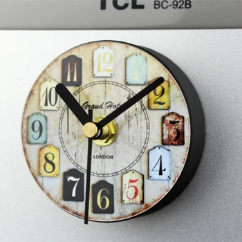 Ретро стара селска дървена хладилник часовници творчески магнитни стикери за хладилник висящи часовници 2