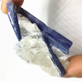 Рядък природен кристал кварц син турмалин проба минерал рейки исцеляющий празничен подарък