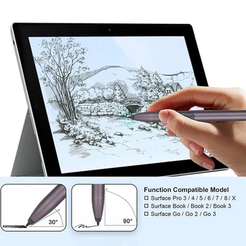 Стилус за писма, Сензорна писалка за Microsoft Surface Pro 3/4/5/6/7/8, таблет Surface Book/Go, Гладка Чувствителна Писалка за рисуване с докосване на екрана