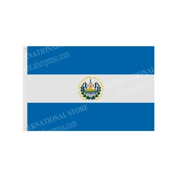 Флаг на Салвадор Национален Банер От Полиестер, който да се вее Флаг 90*150 см 3*5 метра по целия свят По целия свят На Открито