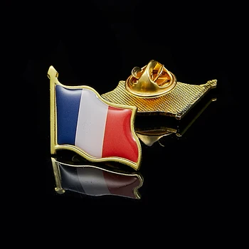Френски флаг Епоксидни Жени на Ревера /Брошка France Tricolore Rebublique Francaise