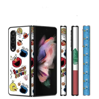 Цветна Матиран Телефон Страничната Рамка Стикер Фолио За SAMSUNG Z Fold3 5G Матиран Край Микро Опесъчаване Кожа, За Galaxy Z Fold 4 5G