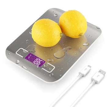 Цифрови Многофункционални Кухненски Везни Електронни Хранителни Везни Диетични Везни Инструмент за Измерване Тънък LCD Цифров Електронен Тегло Тегло 0